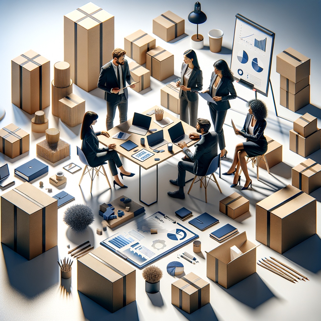 Modern startup team collaborating in office workspace